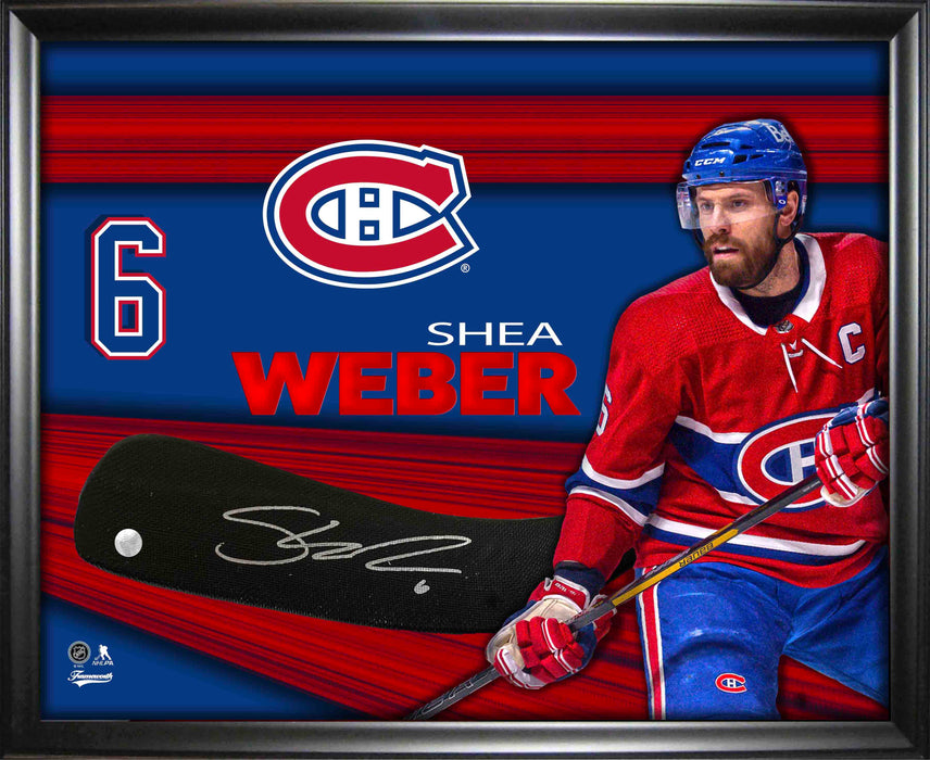 Shea Weber Montreal Canadiens Signed PhotoGlass Framed Stickblade