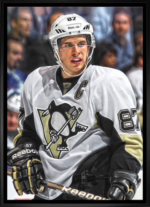 Sidney Crosby Pittsburgh Penguins Framed  20x29 Close-Up Canvas