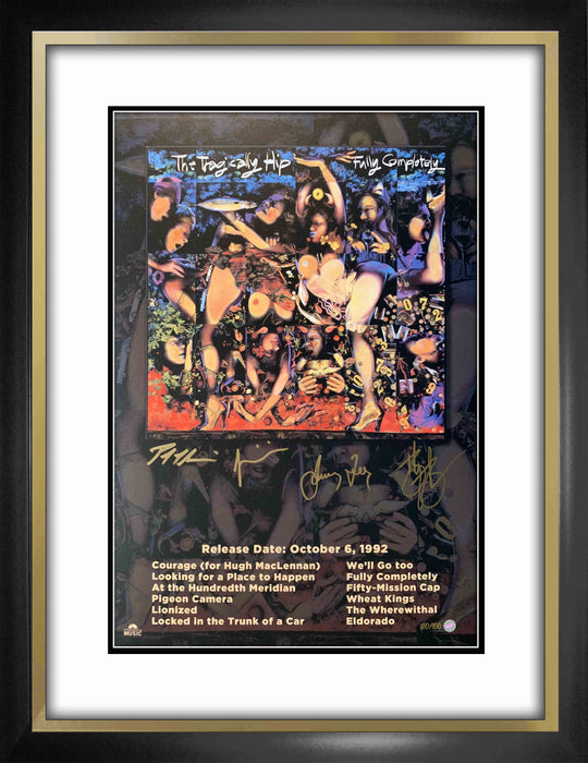 The Tragically Hip Framed Signed Fully Completely Cover Print Limited Edition /100