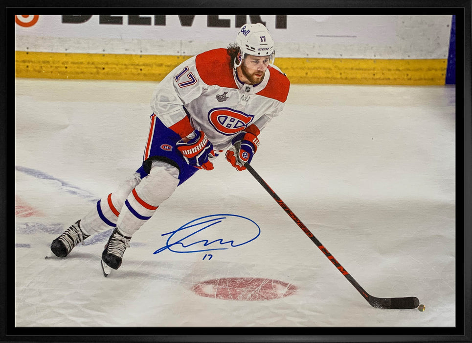 Josh Anderson Montreal Canadiens Signed Framed 20x29 Skating Close-Up Canvas