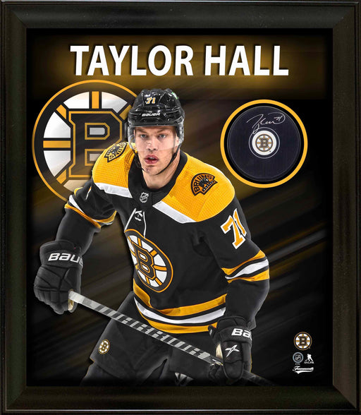Taylor Hall Boston Bruins Signed 16x20 Photo Reverse Retro Jersey COA