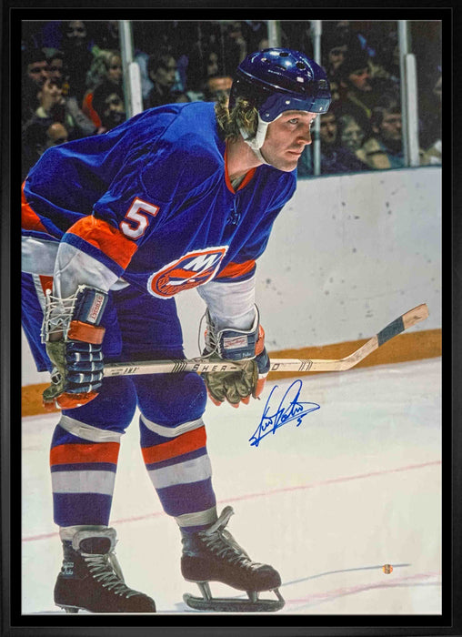 Denis Potvin New York Islanders Signed Framed 20x29 Leaning Canvas