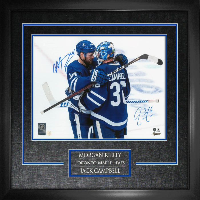 Morgan Rielly & Jack Campbell Dual Signed Framed 11x14 Celebration Photo