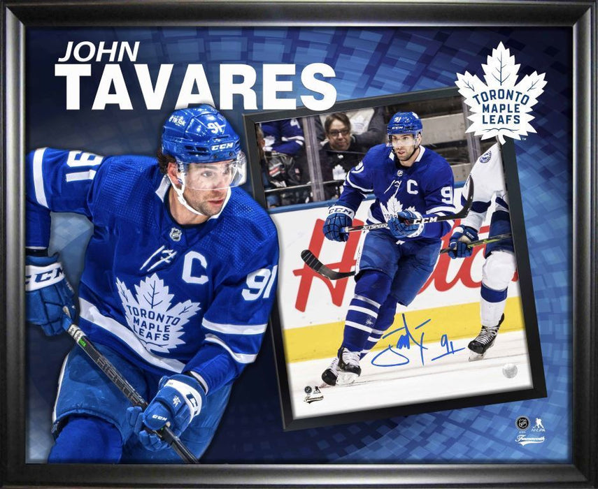 John Tavares Toronto Maple Leafs Signed PhotoGlass Framed 8x10 Frame-in-a-Frame Photo
