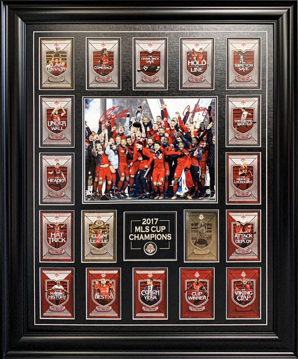 Sebastian Giovinco and Jozy Altidore Dual-Signed Framed 11x14 Champions Photo with Toronto FC 2017 Ticket Set