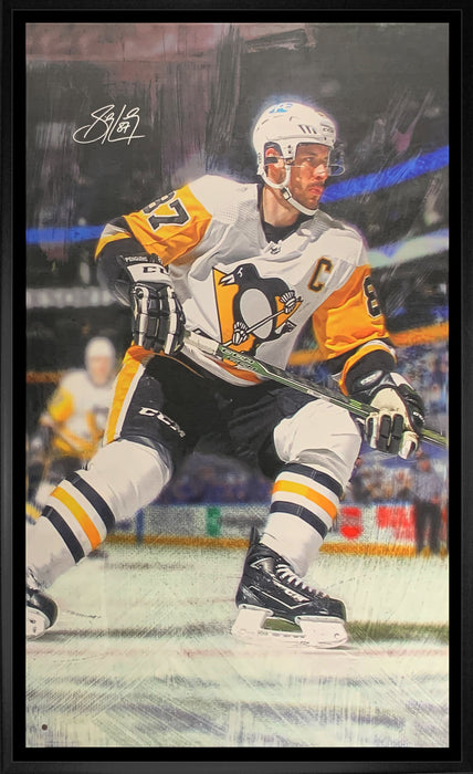 Sidney Crosby Pittsburgh Penguins Signed Framed 36x60 Action Gallery Edition Canvas 
(Limited Edition of 28)