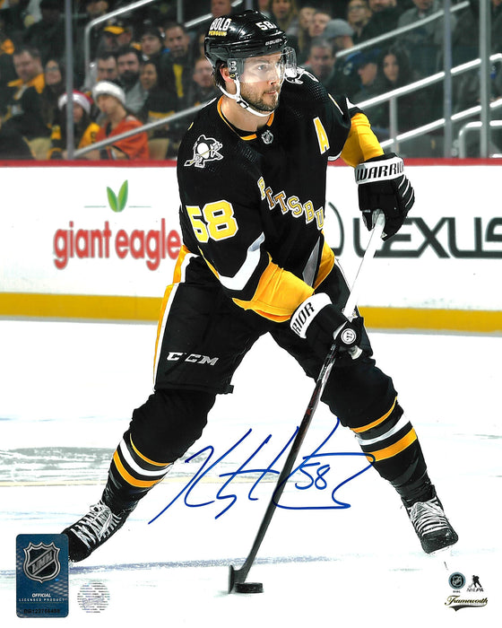 Kris Letang Pittsburgh Penguins Signed 8x10 Shooting Photo