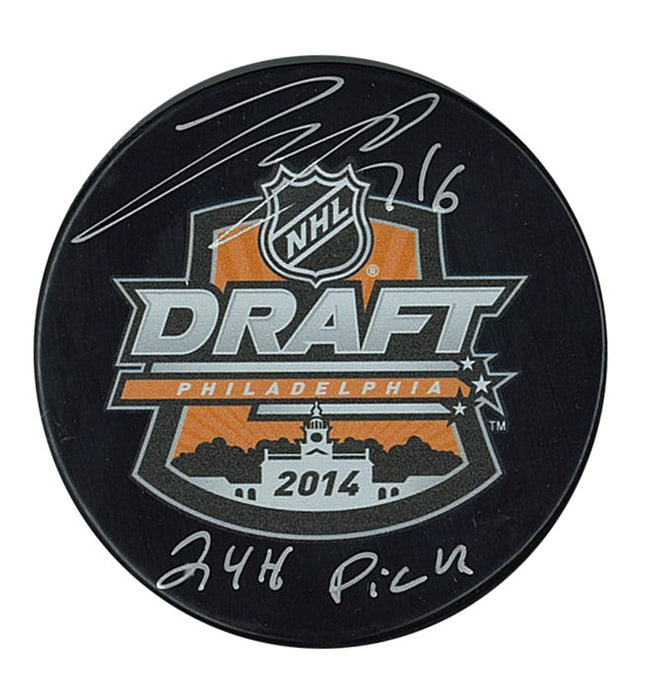 Jared McCann Seattle Kraken Signed 2014 NHL Draft Puck with "24th Pick" Inscribed