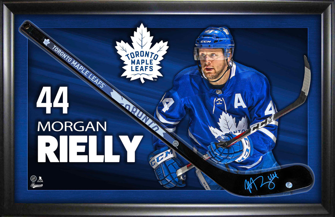 Morgan Rielly Signed PhotoGlass Framed 24in Toronto Maple Leafs Hockey Stick