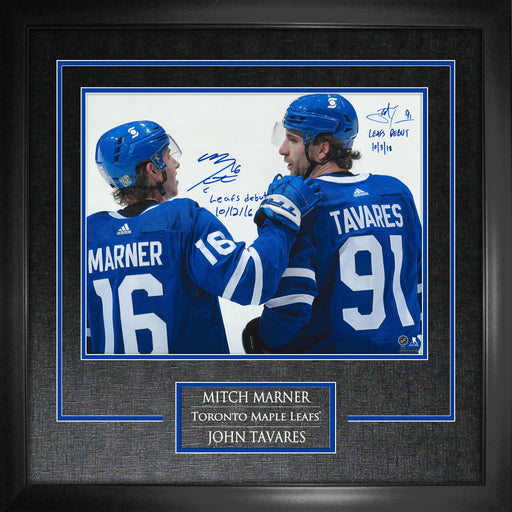 Mitch Marner Signed Toronto Maple Leafs Jersey 36x44 Locker Room Frame