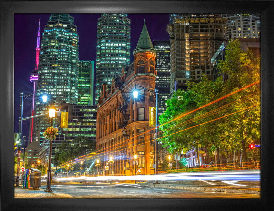 Toronto, Canada Framed 24x32 Old City - New City Canvas