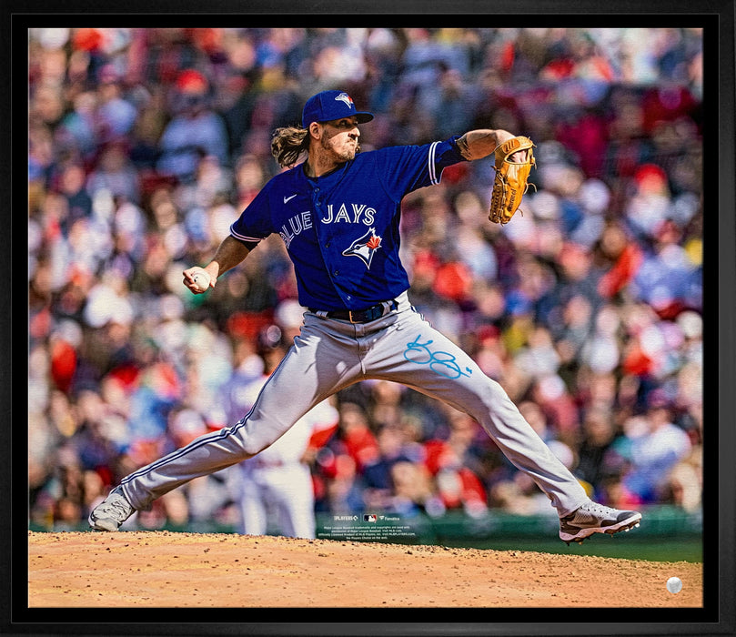 Kevin Gausman Signed Framed 20x24 Toronto Blue Jays Blue Action Canvas