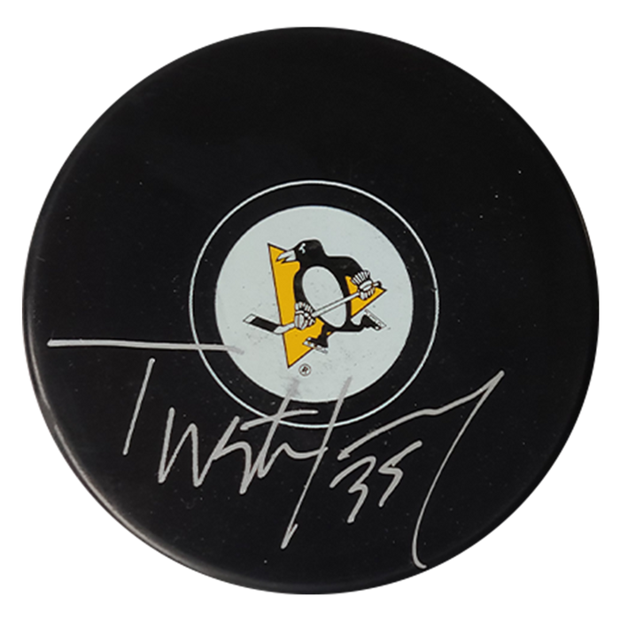 Tristan Jarry Signed Pittsburgh Penguins Logo Puck