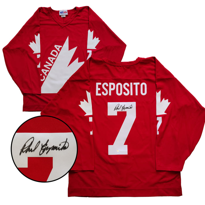 Phil Esposito Signed Team Canada Replica 1976 Red Jersey