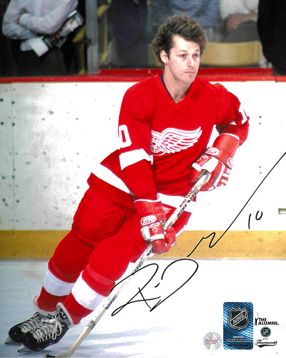 Ron Duguay Signed Detroit Red Wings Skating 8x10 Photo