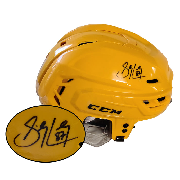 Sidney Crosby Signed Helmet Yellow CCM