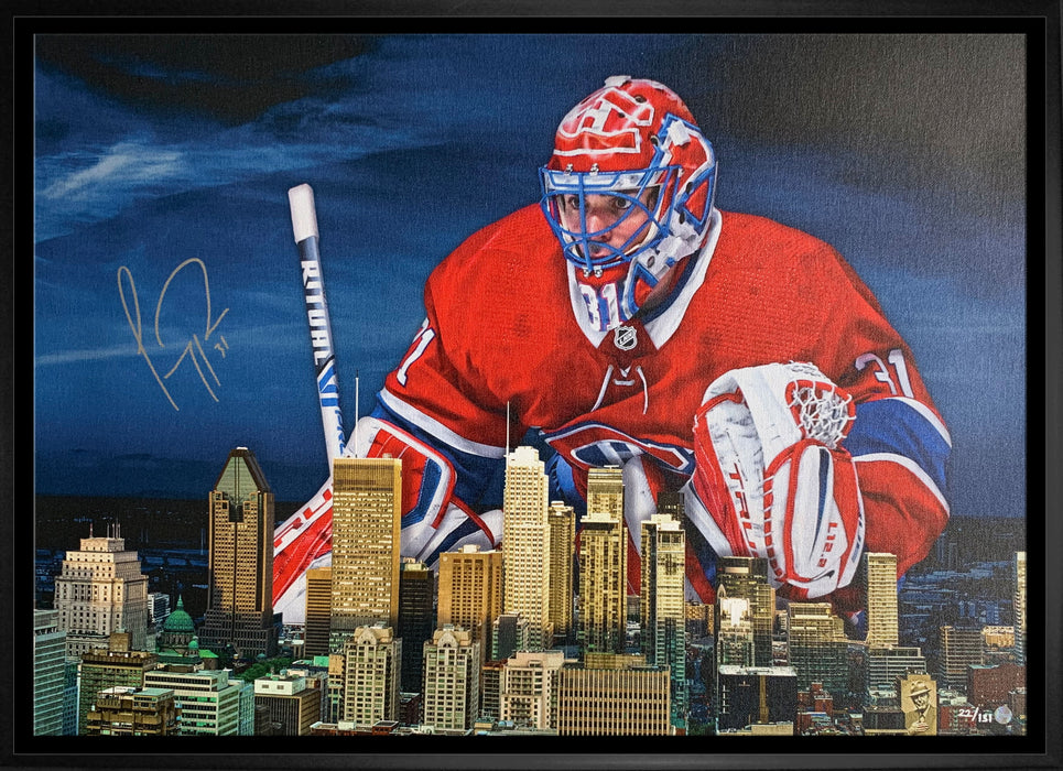 Carey Price Signed Framed 20x29 Montreal Canadiens Skyline Canvas Limited Edition /131