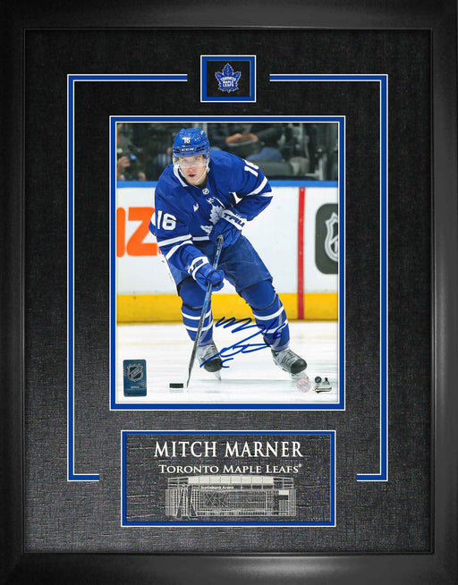 Mitch Marner Toronto Maple Leafs Autographed Signed Shooter 20x24 Puck Frame