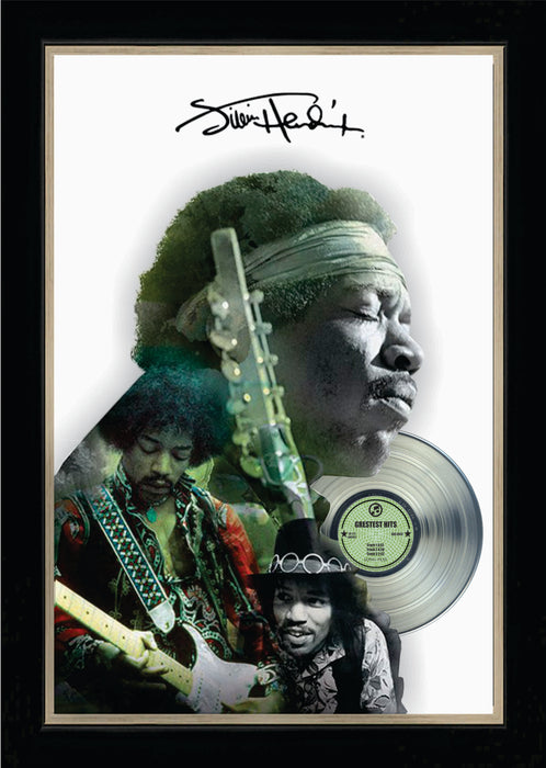 Jimi Hendrix Framed Double Exposure With Platinum LP