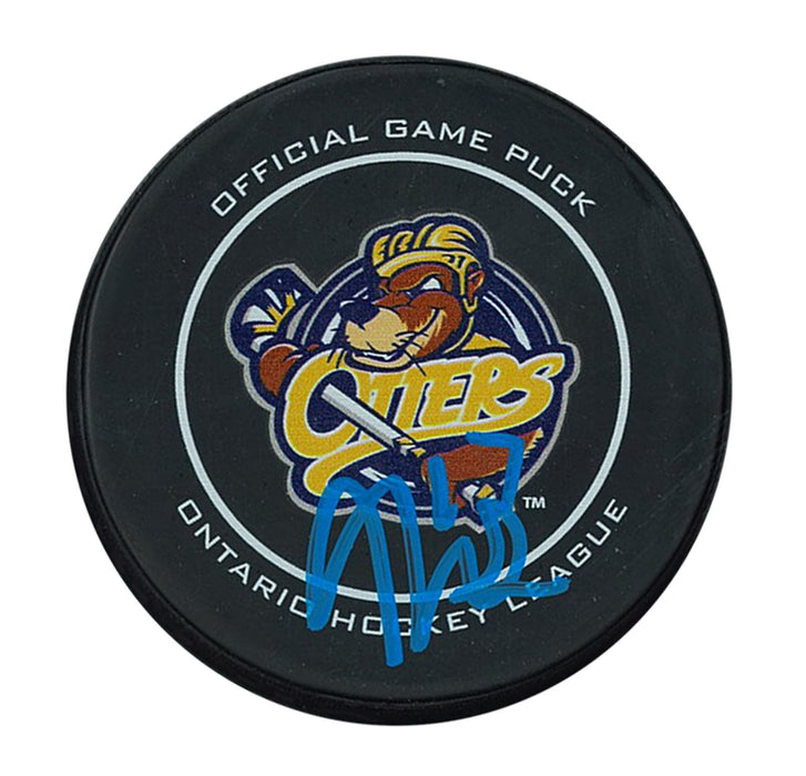 Malcolm Spence Signed Official Game Puck Erie Otters