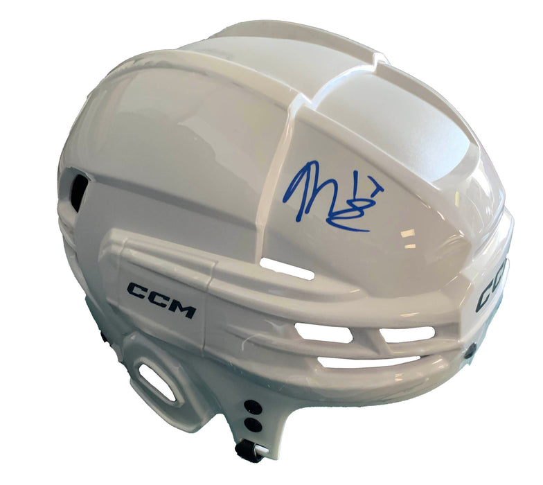 Malcolm Spence Signed White Helmet CCM