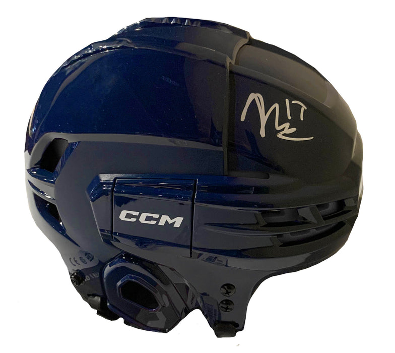 Malcolm Spence Signed Navy Blue Helmet CCM