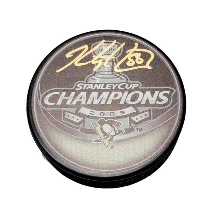 Kris Letang Signed Pittsburgh Penguins 2009 Stanley Cup Champions Puck