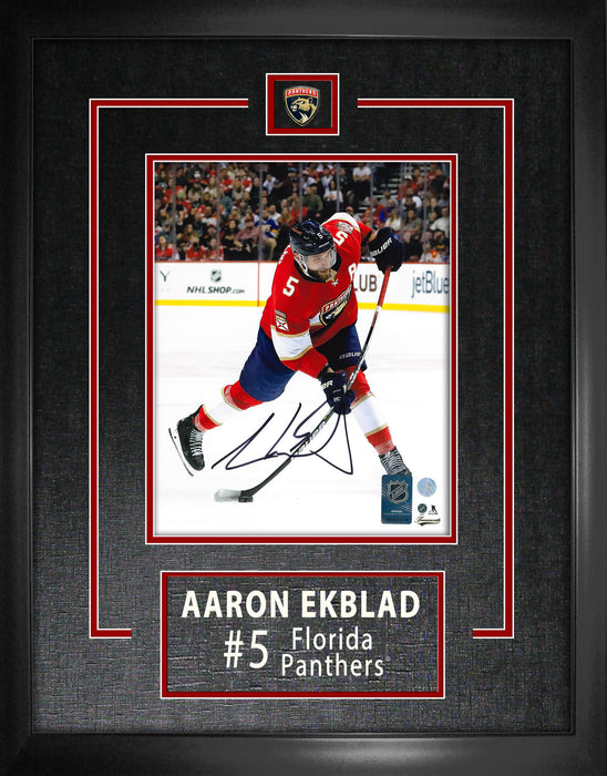 Aaron Ekblad Signed 8x10 Etched Mat Panthers Shooting-V